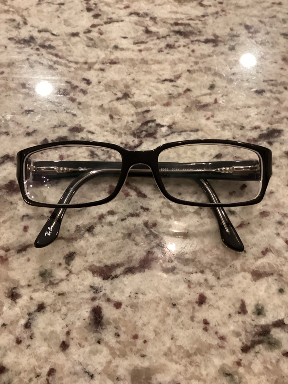Ray-Ban Black Rectangular Prescription Glasses